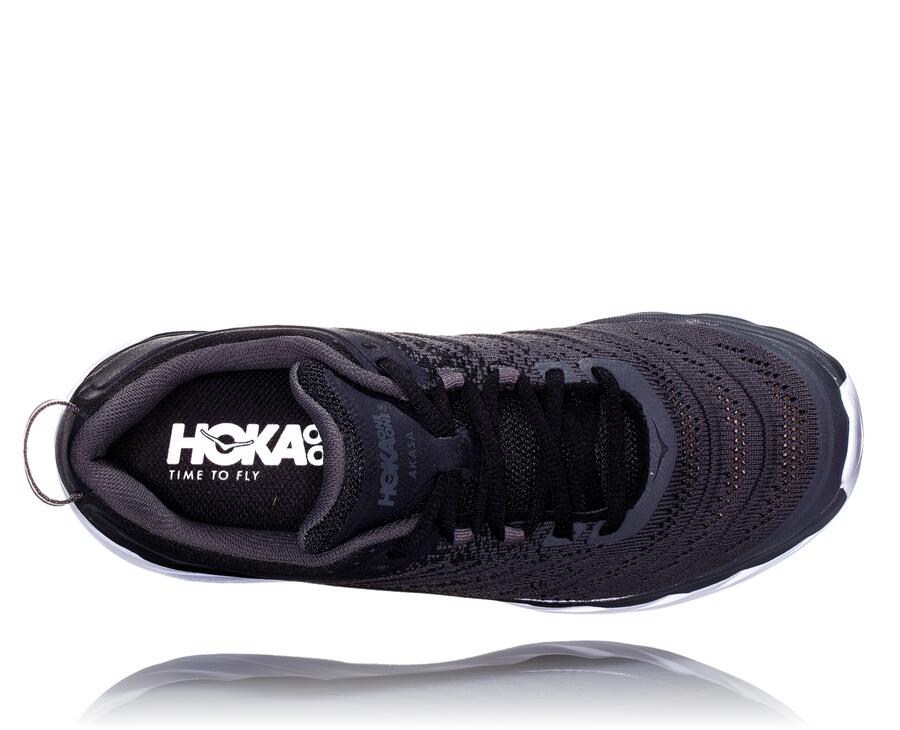 Hoka One One Akasa Löparskor Dam - Svarta/Vita - FVUOE-8240